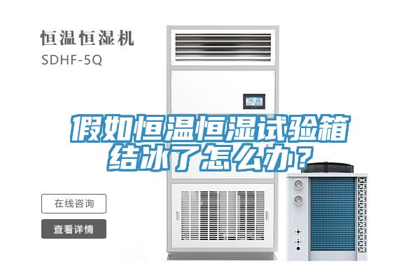 假如恒溫恒濕試驗箱結冰了怎么辦？