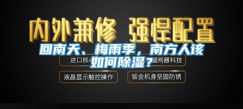 回南天、梅雨季，南方人該如何除濕？