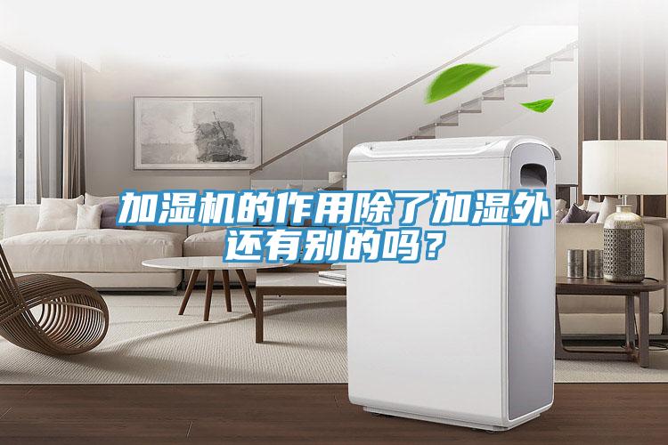 加濕機的作用除了加濕外還有別的嗎？