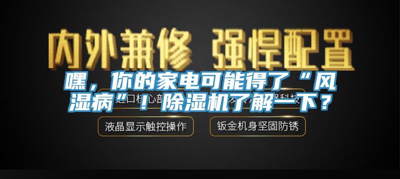 嘿，你的家電可能得了“風(fēng)濕病”！除濕機(jī)了解一下？