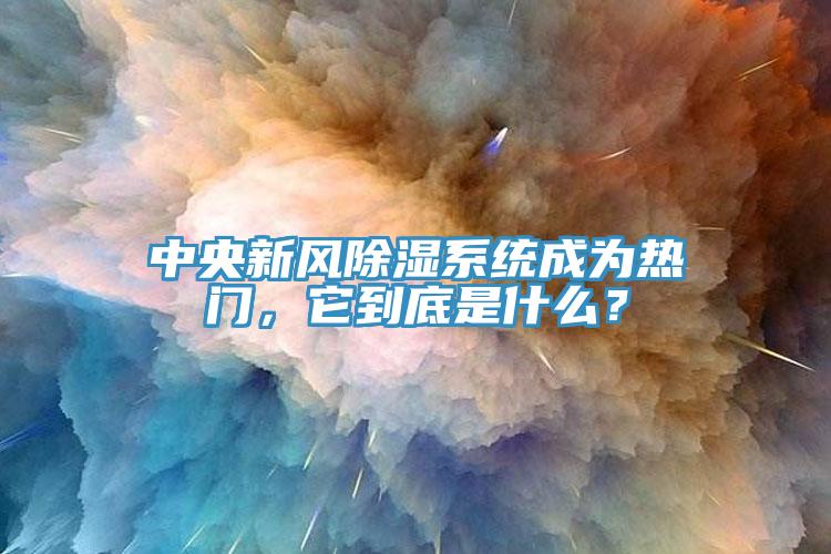 中央新風除濕系統(tǒng)成為熱門，它到底是什么？
