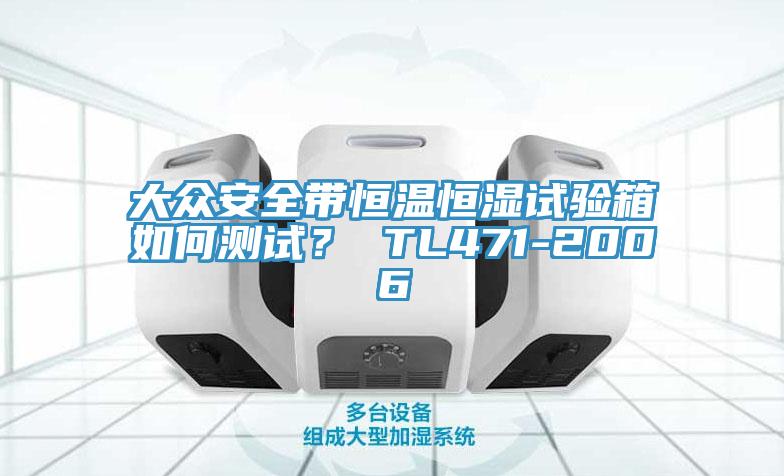 大眾安全帶恒溫恒濕試驗(yàn)箱如何測試？ TL471-2006