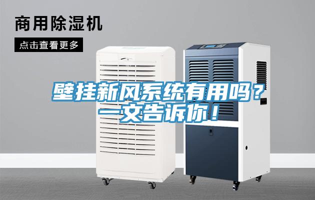 壁掛新風系統(tǒng)有用嗎？一文告訴你！