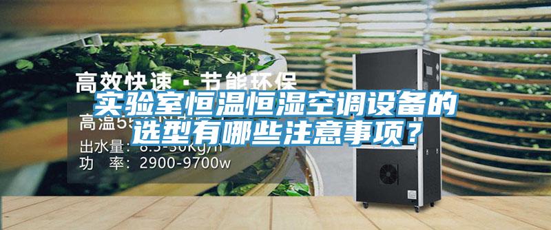 實(shí)驗(yàn)室恒溫恒濕空調(diào)設(shè)備的選型有哪些注意事項(xiàng)？