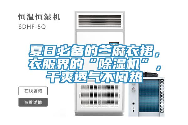 夏日必備的苧麻衣裙，衣服界的“除濕機”，干爽透氣不悶熱
