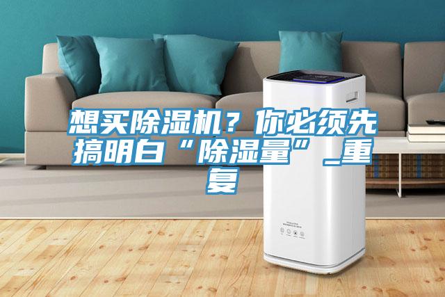 想買除濕機？你必須先搞明白“除濕量”_重復(fù)