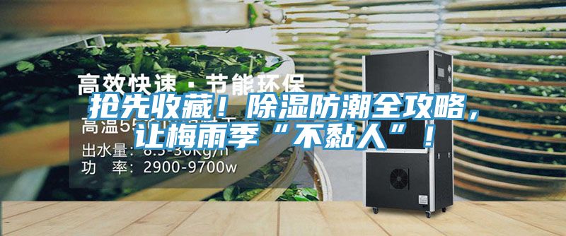 搶先收藏！除濕防潮全攻略，讓梅雨季“不黏人”！