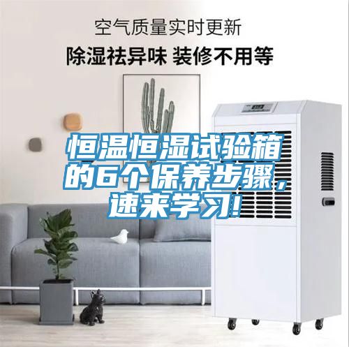 恒溫恒濕試驗箱的6個保養(yǎng)步驟，速來學(xué)習(xí)!