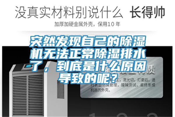 突然發(fā)現(xiàn)自己的除濕機無法正常除濕排水了，到底是什么原因?qū)е碌哪兀?></div>
								<div   id=