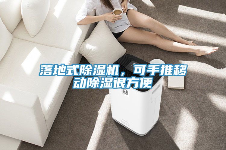 落地式除濕機(jī)，可手推移動(dòng)除濕很方便