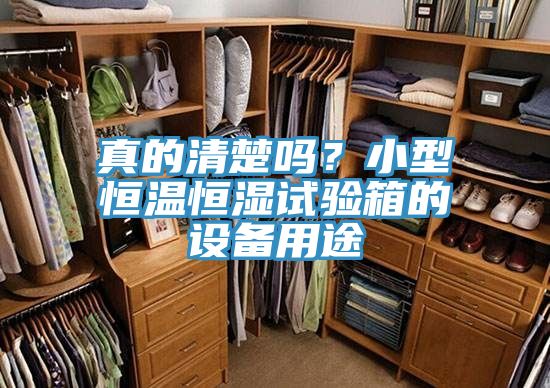 真的清楚嗎？小型恒溫恒濕試驗箱的設(shè)備用途