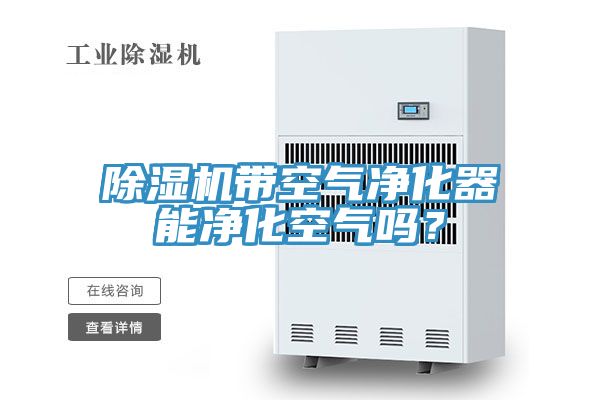 除濕機帶空氣凈化器能凈化空氣嗎？