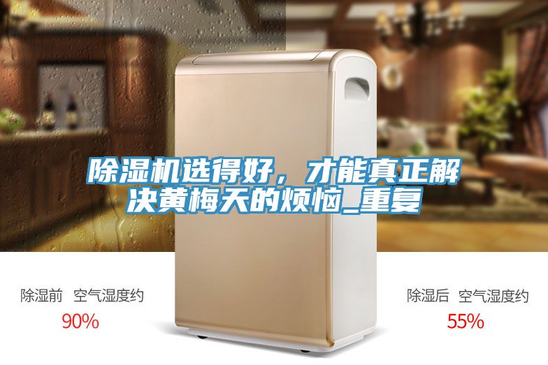 除濕機(jī)選得好，才能真正解決黃梅天的煩惱_重復(fù)