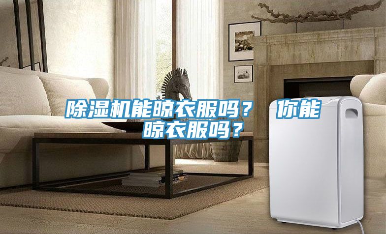 除濕機能晾衣服嗎？ 你能晾衣服嗎？