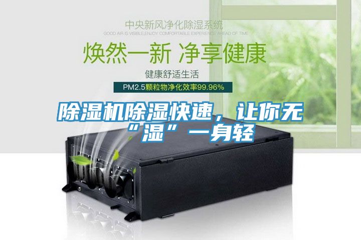 除濕機除濕快速，讓你無“濕”一身輕